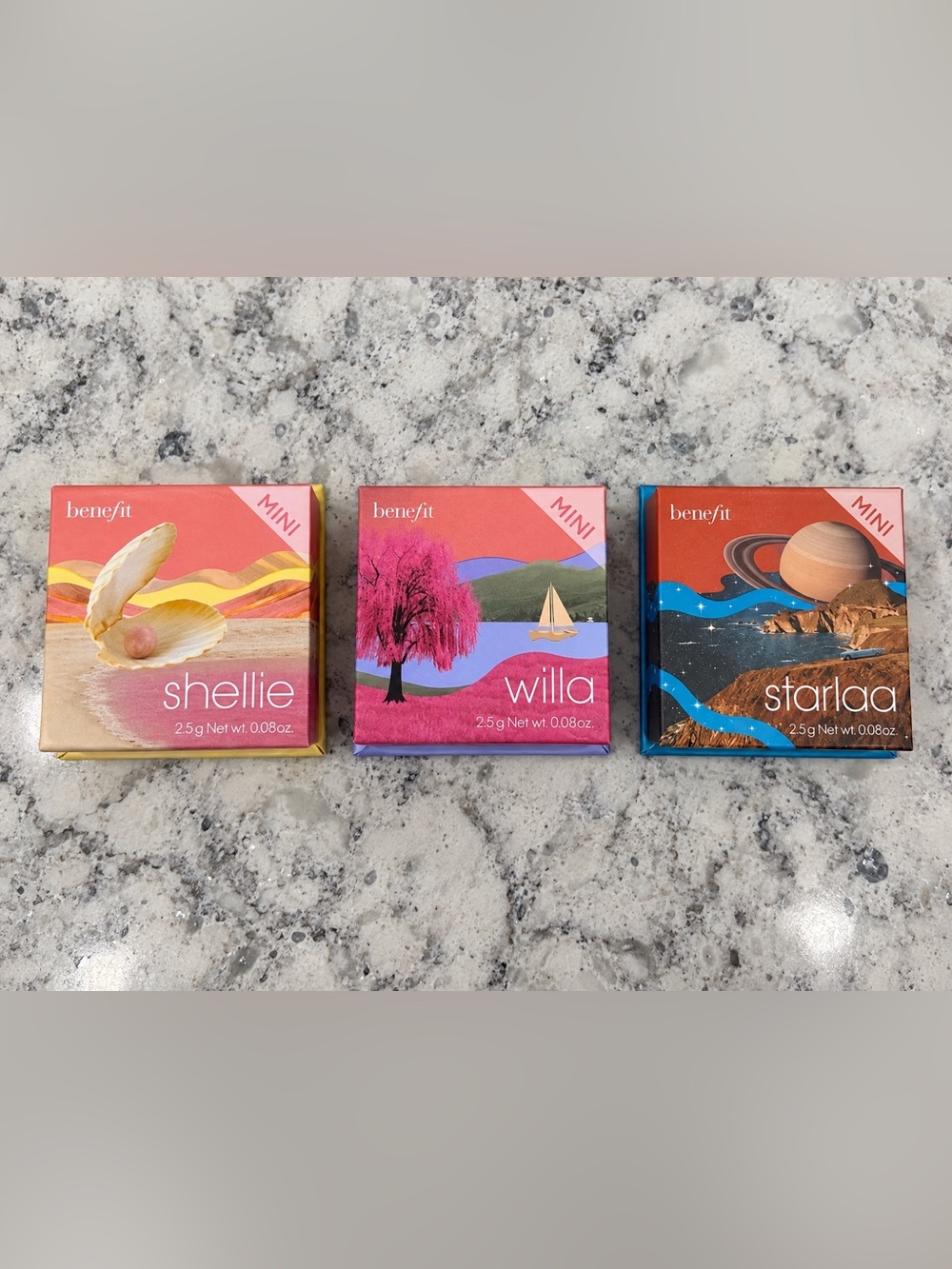 Benefit Cosmetics Mini Blush Trio Shellie Willa Starlaa NEW 💓